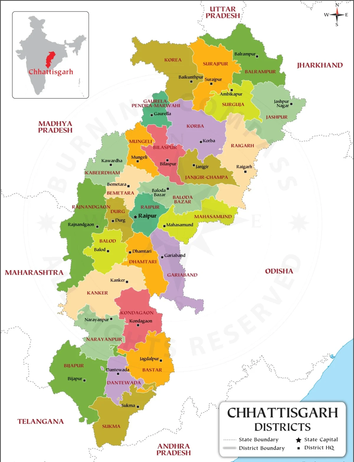How Many District In Chhattisgarh In Hindi  छत्तीसगढ़ के जिलो के नाम 2023 , छत्तीसगढ़ में कितने जिले हैं, छत्तीसगढ़ का नया नक्शा जिला सहित
